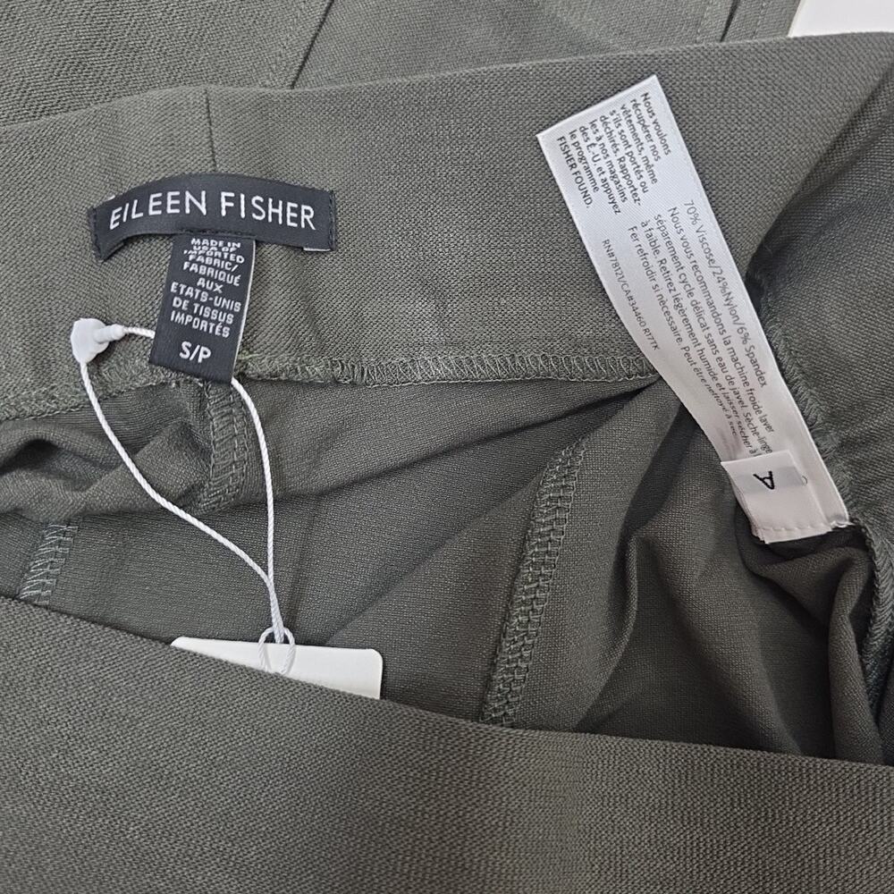 New MSRP $178 Eileen Fisher Washable Crepe Ponte Slim Pants Size Small Gray - Picture 5 of 9